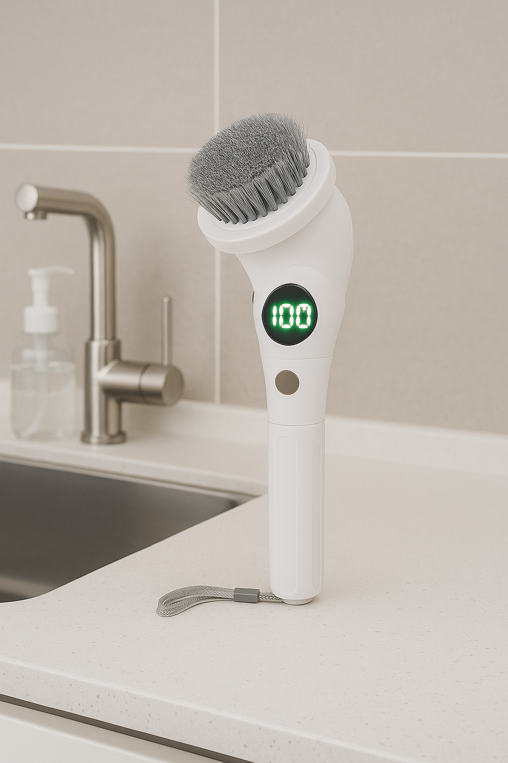  Roterande Rengöringsborste 8-i-1 + Justerbar Längd för Alla Ytor