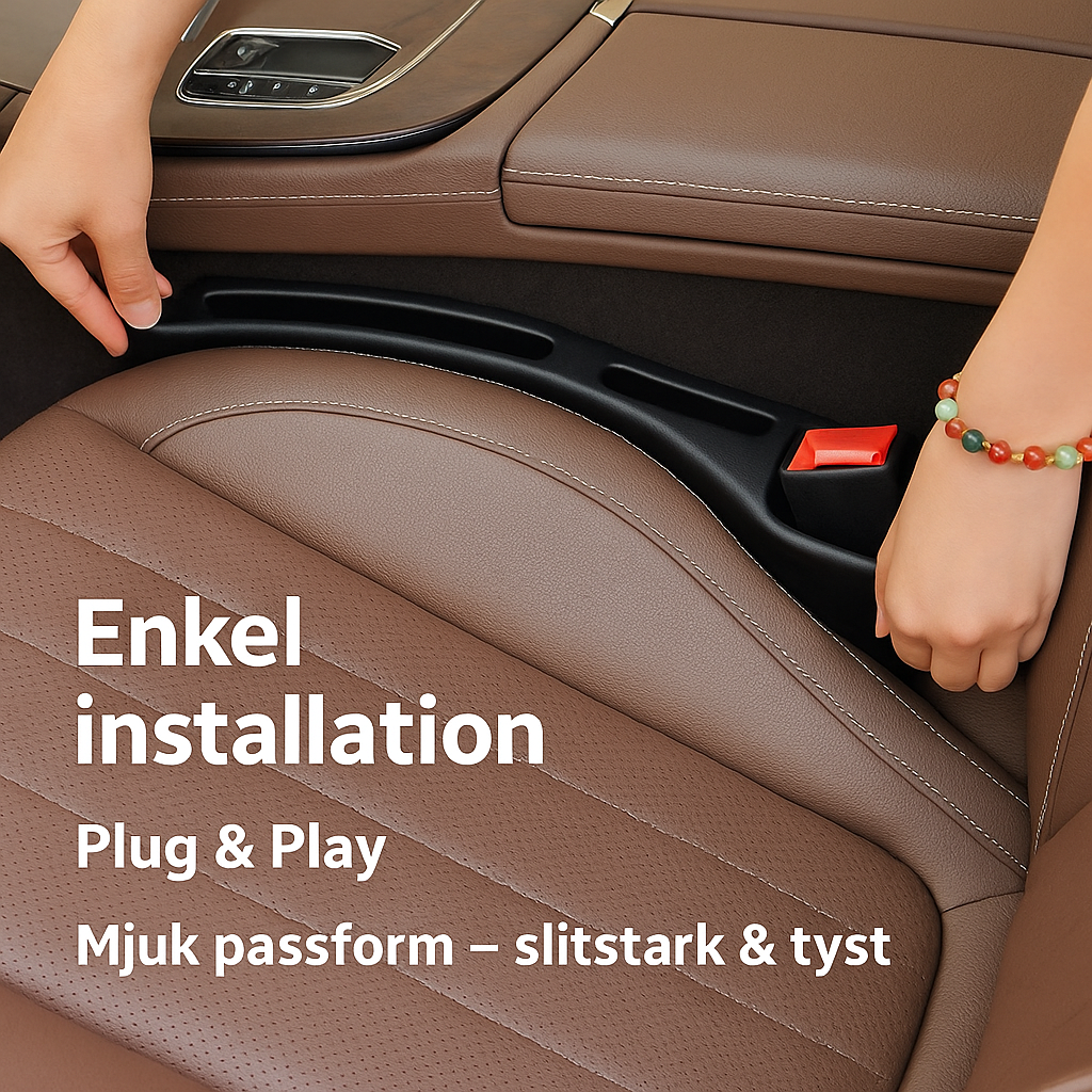 Bilsätesfyllare med fickor